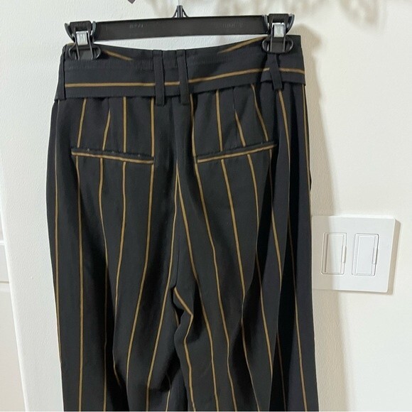 Vince High Waisted Striped Wide Leg Trouser Pants 0 - Picture 14 of 14